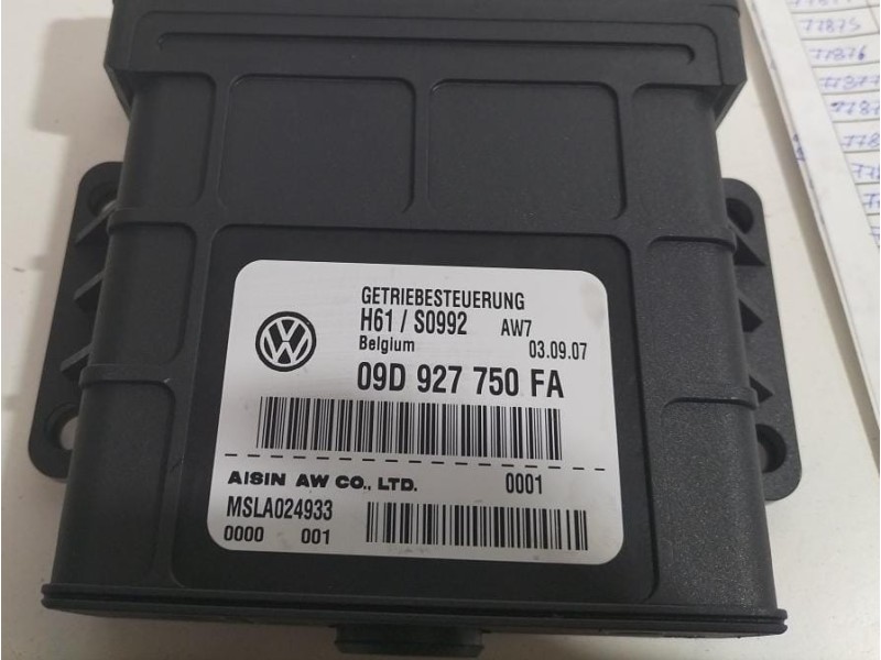 Recambio de centralita cambio automatico para volkswagen touareg (7l6) tdi v6 +motion referencia OEM IAM 09D927750FA 77884 