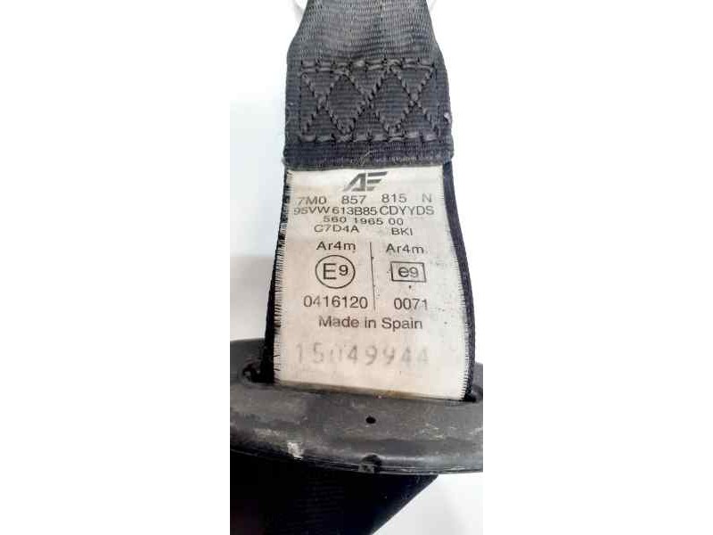 Recambio de cinturon seguridad trasero izquierdo para volkswagen sharan (7m8) comfortline referencia OEM IAM 7M0857815N 42965 