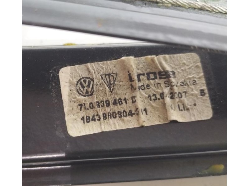 Recambio de elevalunas trasero izquierdo para volkswagen touareg (7l6) tdi v6 +motion referencia OEM IAM 7L0839461D 78062 