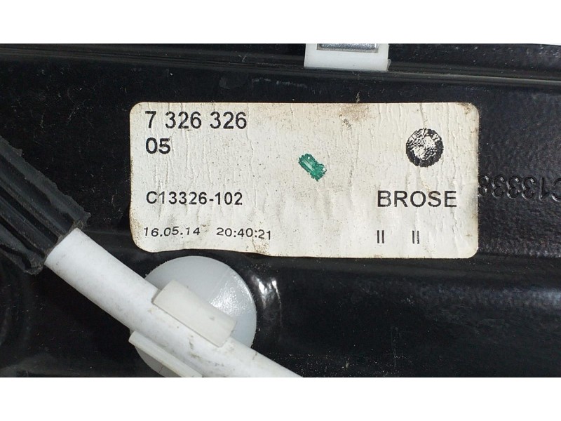 Recambio de elevalunas trasero derecho para bmw serie 4 gran coupe (f36) 420d referencia OEM IAM 7326326 58543 