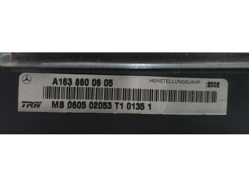Recambio de airbag lateral delantero derecho para mercedes-benz clase m (w163) 400 cdi (163.128) referencia OEM IAM A1638600605 
