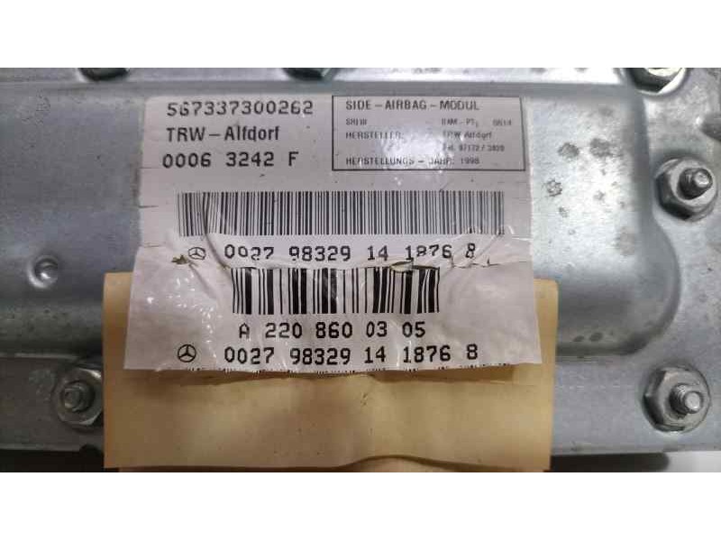 Recambio de airbag lateral izquierdo para mercedes-benz clase s (w220) berlina 500 (220.075) referencia OEM IAM A2208600305 8350