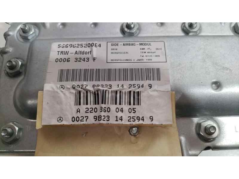 Recambio de airbag lateral derecho para mercedes-benz clase s (w220) berlina 500 (220.075) referencia OEM IAM A2208600405 83518 