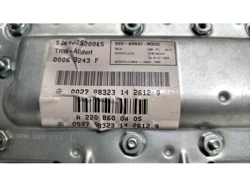 Recambio de airbag lateral derecho para mercedes-benz clase s (w220) berlina 500 (220.075) referencia OEM IAM A2208600405 83519 