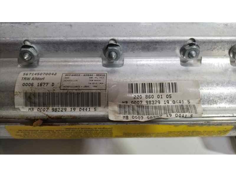 Recambio de airbag delantero derecho para mercedes-benz clase s (w220) berlina 500 (220.075) referencia OEM IAM 2208600105 83534