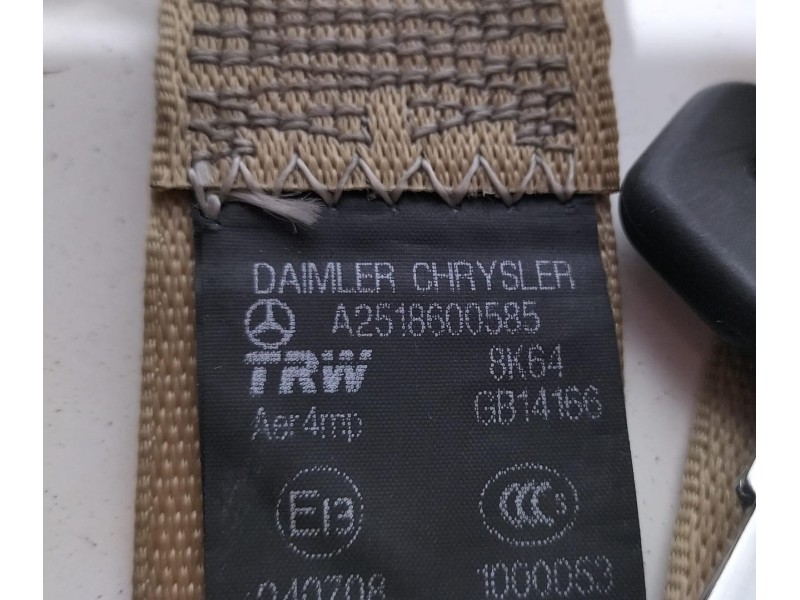 Recambio de cinturon seguridad trasero izquierdo para mercedes-benz clase r (w251) 320 cdi l (251.122) referencia OEM IAM A25186