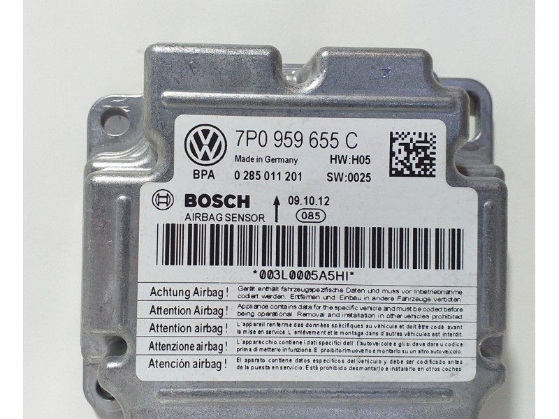Recambio de centralita airbag para porsche cayenne (typ 92aa) gts referencia OEM IAM 7P0959655C 66370 