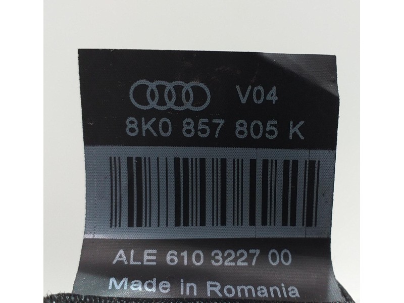Recambio de cinturon seguridad trasero derecho para audi a5 coupe (8t) 2.0 tdi quattro referencia OEM IAM 8K0857805K 54815 