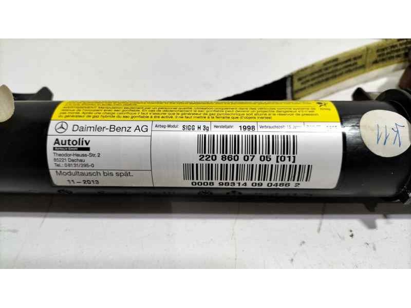 Recambio de airbag cortina delantero izquierdo para mercedes-benz clase s (w220) berlina 500 (220.075) referencia OEM IAM 220860