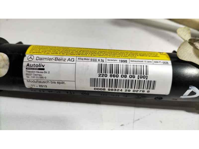 Recambio de airbag cortina delantero derecho para mercedes-benz clase s (w220) berlina 500 (220.075) referencia OEM IAM 22086008