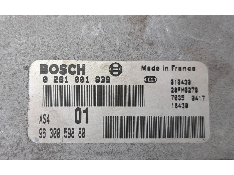 Recambio de centralita motor uce para citroën saxo 1.5 diesel referencia OEM IAM 9630059880 75418 R