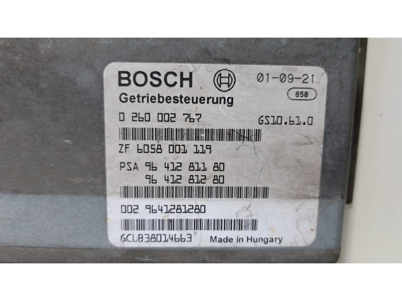 Recambio de centralita cambio automatico para citroën c5 berlina 2.2 hdi fap cat (4hx / dw12ed4) referencia OEM IAM 9641281180 7