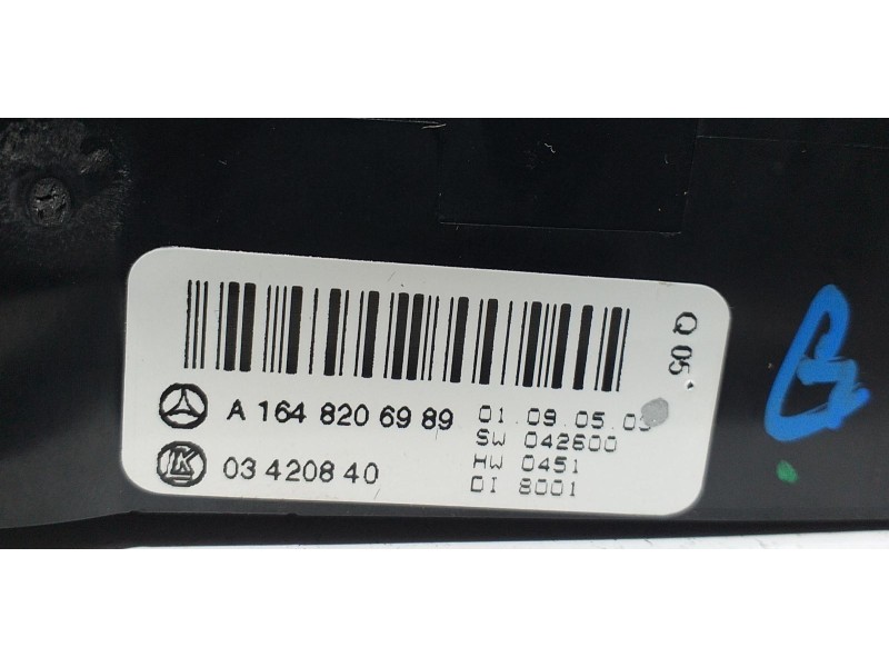 Recambio de mando climatizador para mercedes-benz clase m (w164) 500 (164.175) referencia OEM IAM A1648206989 58165 
