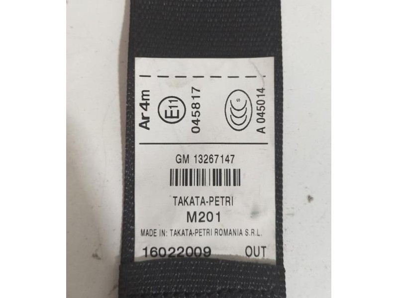 Recambio de cinturon seguridad trasero derecho para opel insignia berlina cosmo referencia OEM IAM 13267147 78303 
