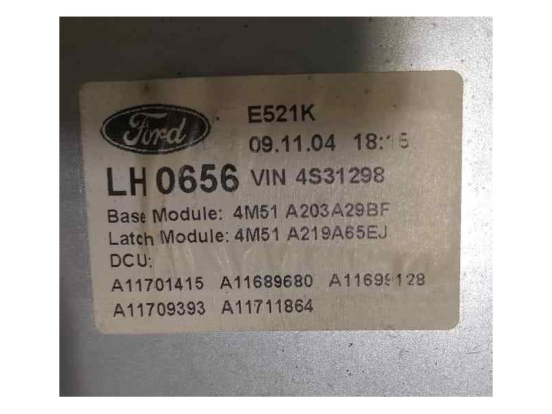 Recambio de elevalunas delantero izquierdo para ford focus berlina (cap) ghia referencia OEM IAM LH994760105 82310 