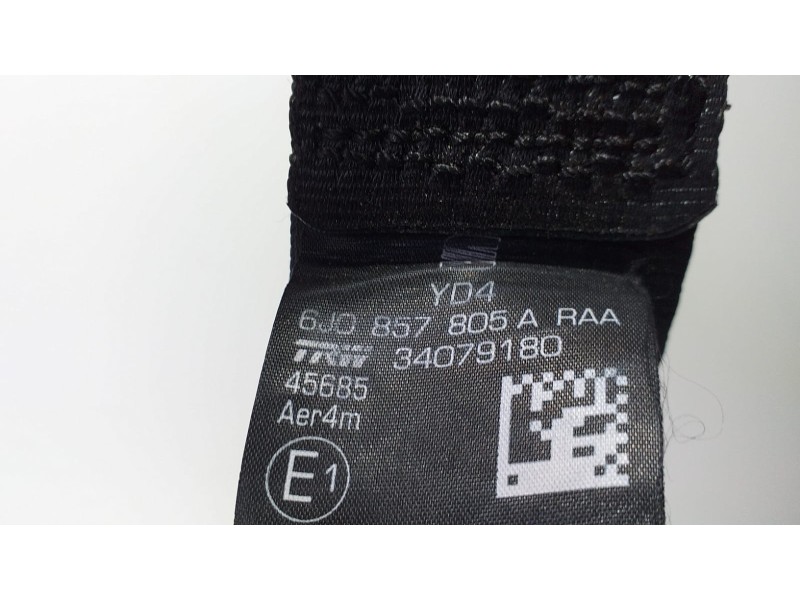 Recambio de cinturon seguridad trasero derecho para seat ibiza (6j5) reference referencia OEM IAM 6J0857805A 68990 