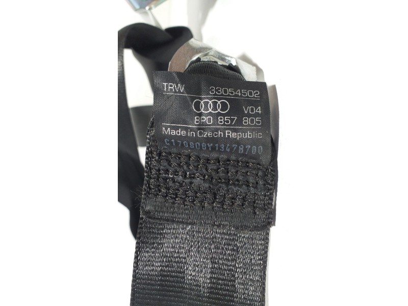 Recambio de cinturon seguridad trasero derecho para audi a3 sportback (8p) 2.0 tdi ambiente referencia OEM IAM 8P0857805 69018 