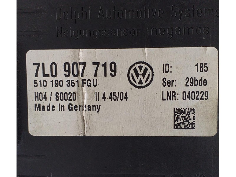 Recambio de modulo inmovilizador para volkswagen touareg (7la) v6 referencia OEM IAM 7L0907719 54923 