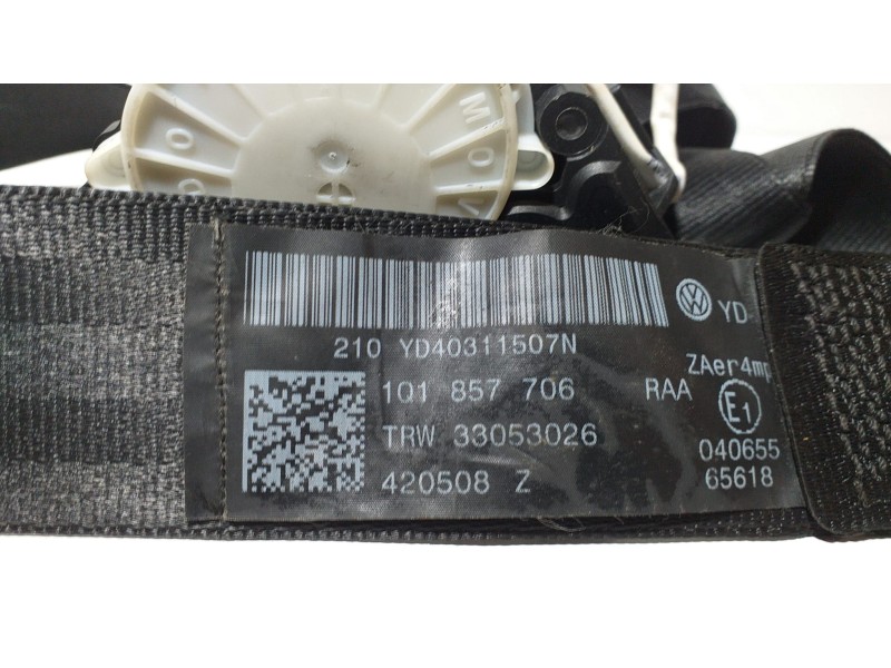 Recambio de cinturon seguridad delantero derecho para volkswagen eos (1f7) 2.0 tdi referencia OEM IAM 1Q1857706 69030 