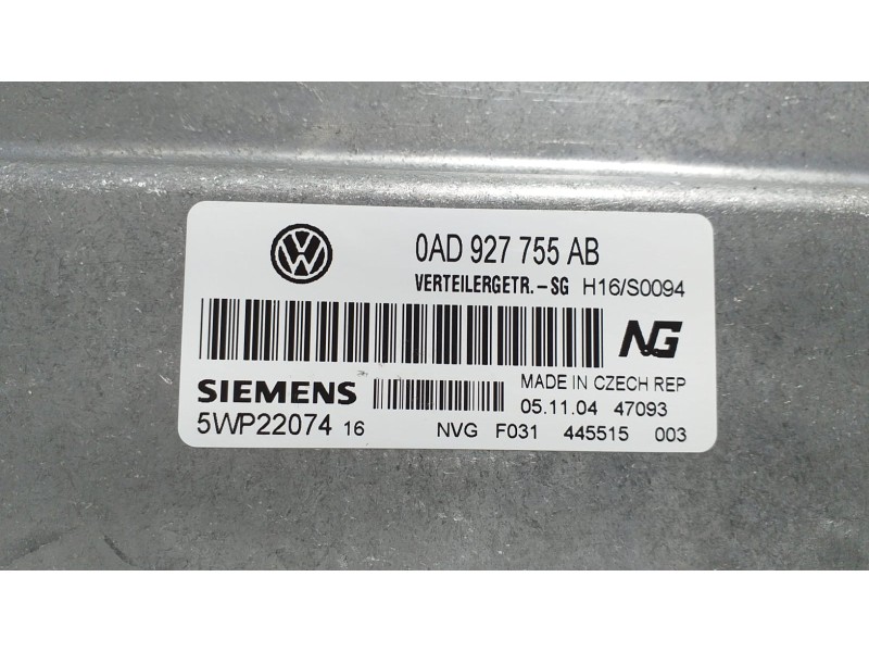 Recambio de centralita cambio automatico para volkswagen touareg (7la) v6 referencia OEM IAM 0AD927755AB 54927 