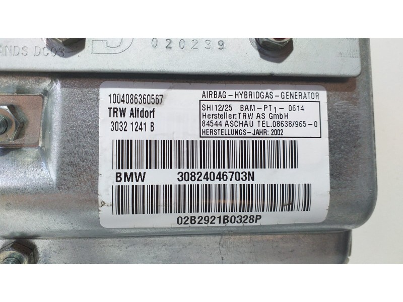 Recambio de airbag lateral delantero izquierdo para bmw serie 7 (e65/e66) 735i referencia OEM IAM 30824046703N 69069 