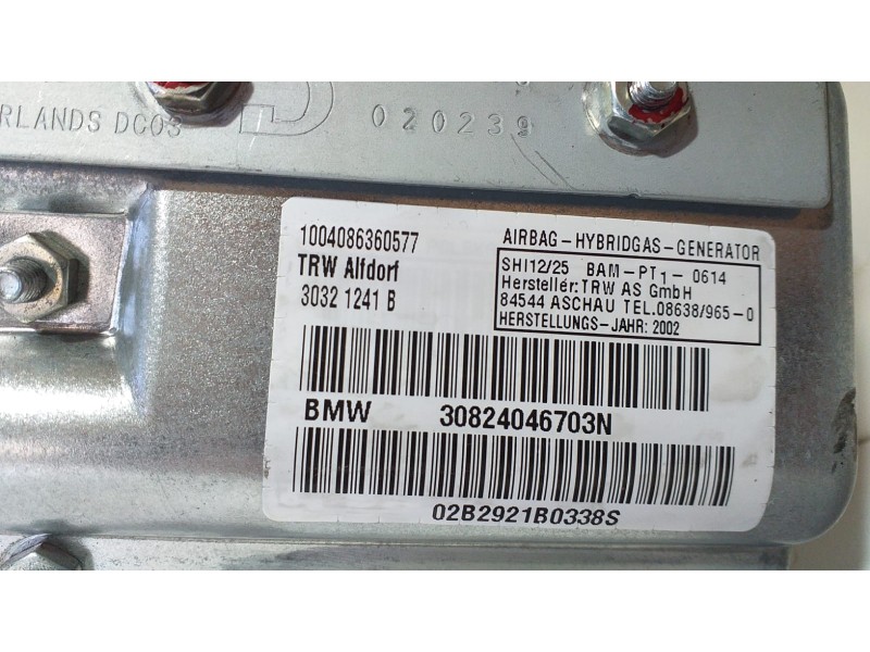 Recambio de airbag lateral trasero izquierdo para bmw serie 7 (e65/e66) 735i referencia OEM IAM 30824046703N 69070 