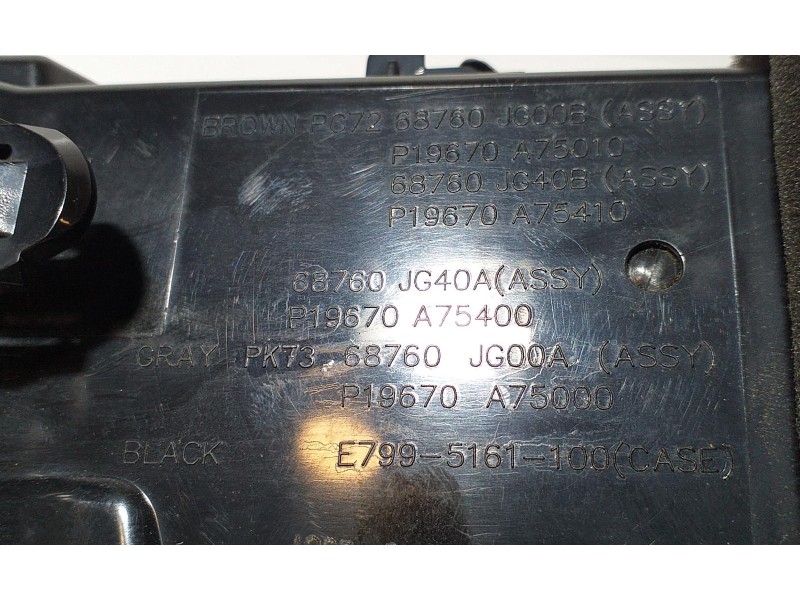 Recambio de rejilla aireadora para nissan x-trail (t31) le referencia OEM IAM 68760JG40A 69099 