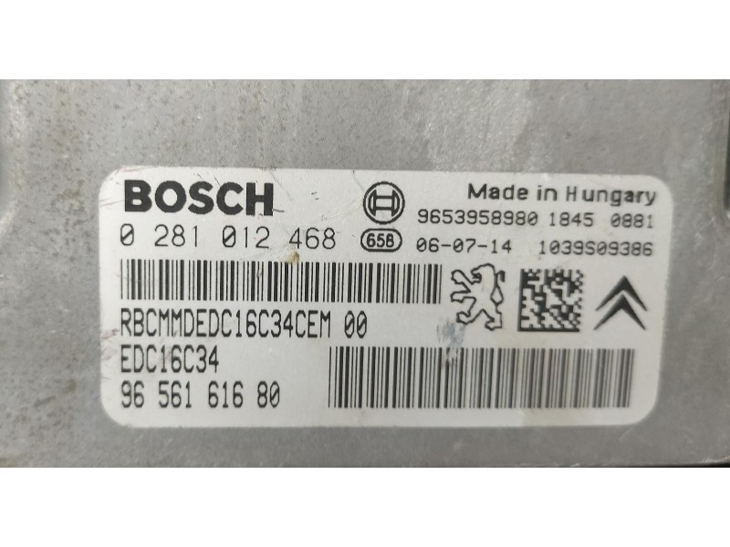 Recambio de centralita motor uce para citroën xsara picasso 1.6 hdi 90 sx referencia OEM IAM 9656161680 69354 R