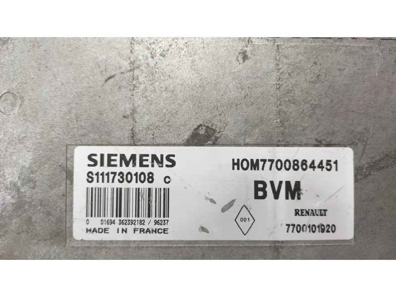 Recambio de centralita motor uce para renault megane i berlina hatchback (ba0) 1.4e rl referencia OEM IAM 7700864451 69358 R