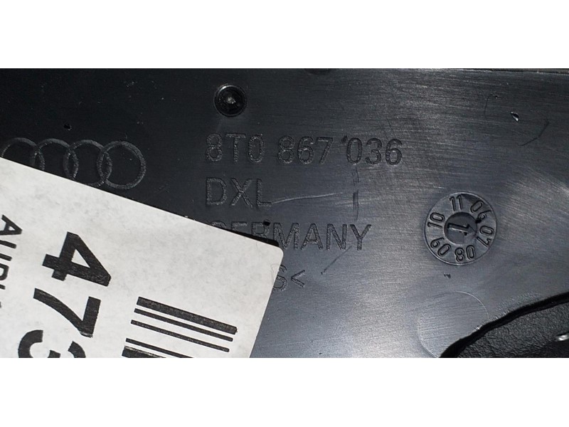 Recambio de guarnecido puerta trasera derecha para audi a5 coupe (8t) 2.0 tdi referencia OEM IAM 8T0867036 59565 