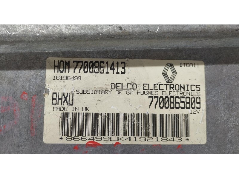 Recambio de centralita motor uce para renault 19 hatchback (b/c53) europa referencia OEM IAM 7700861413 69414 R