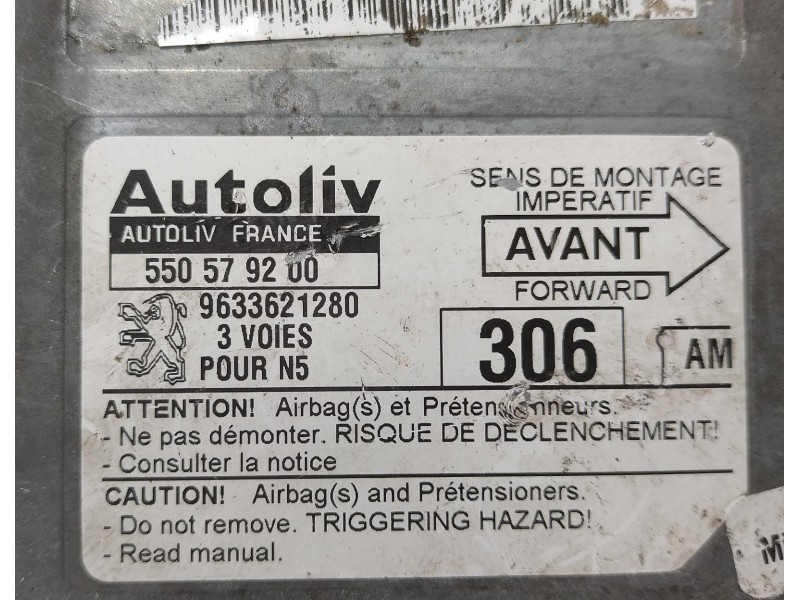 Recambio de centralita airbag para peugeot 306 berlina 3/4/5 puertas (s2) 2.0 hdi cat referencia OEM IAM 9633621280 69425 R