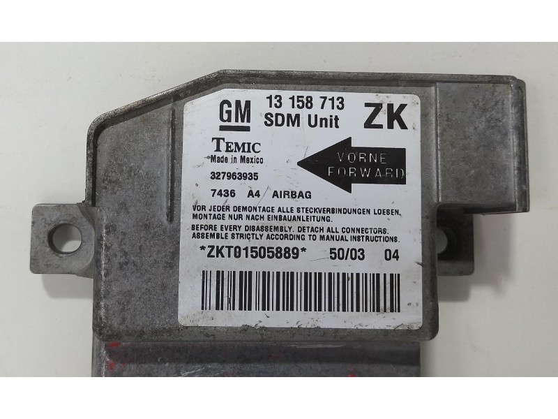 Recambio de centralita airbag para opel meriva cosmo referencia OEM IAM 13158713 69426 R
