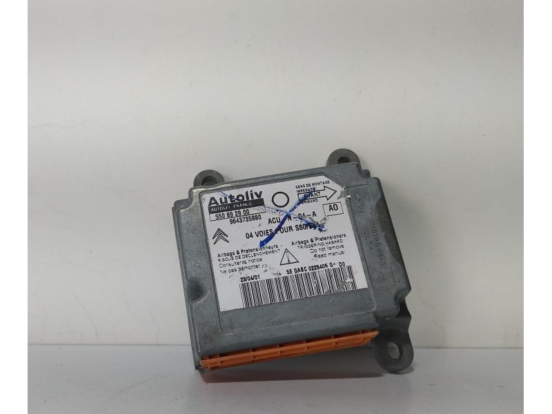 Recambio de centralita airbag para citroën saxo 1.5 diesel referencia OEM IAM 9643735880 69429 R