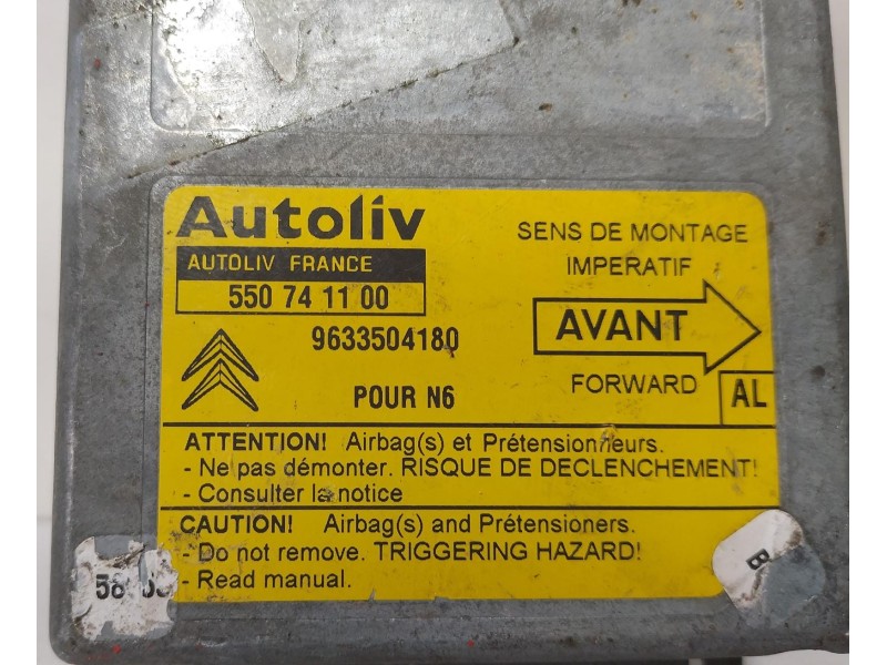 Recambio de centralita airbag para citroën xsara coupe 1.9 turbodiesel referencia OEM IAM 9633504180 69430 R