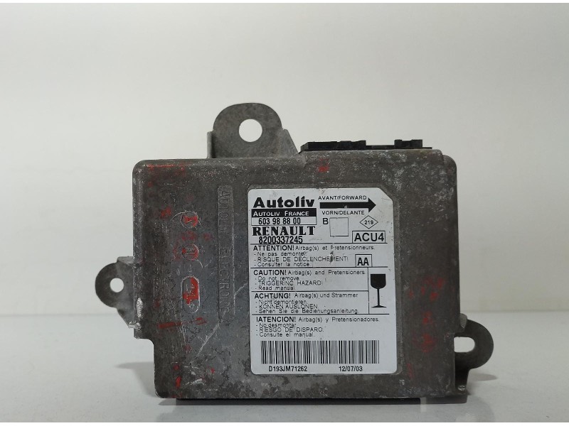 Recambio de centralita airbag para renault megane ii berlina 5p 1.5 dci diesel referencia OEM IAM 8200337245 69435 R