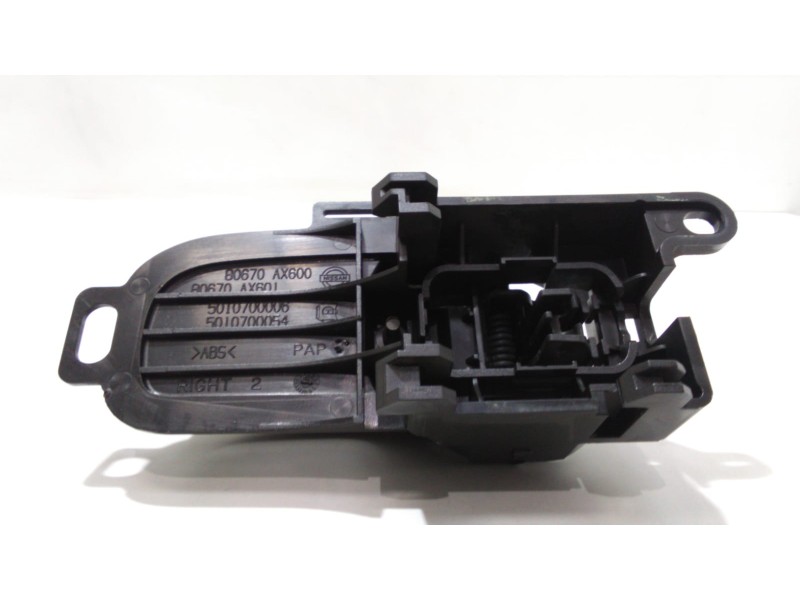 Recambio de maneta interior delantera derecha para nissan micra (k12e) acenta referencia OEM IAM 80670AX600 47652 