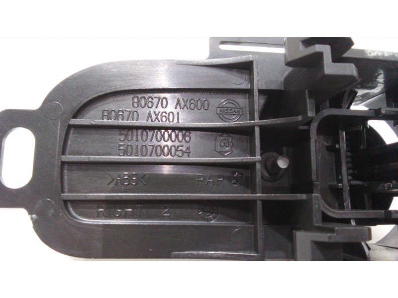 Recambio de maneta interior delantera derecha para nissan micra (k12e) acenta referencia OEM IAM 80670AX600 47652 