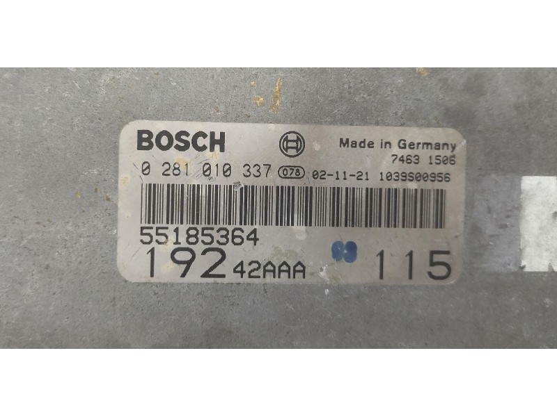 Recambio de centralita motor uce para fiat stilo (192) 1.9 jtd 115 actual (i) referencia OEM IAM 55185364 69515 R
