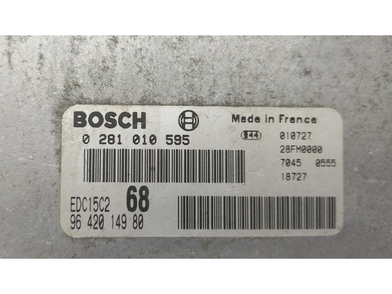 Recambio de centralita motor uce para citroën xsara picasso 2.0 hdi vivace referencia OEM IAM 9642014980 69527 R