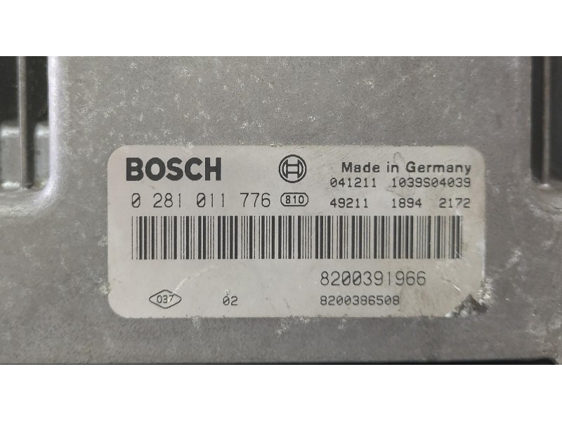 Recambio de centralita motor uce para renault megane ii berlina 3p confort expression referencia OEM IAM 8200391966 69537 R