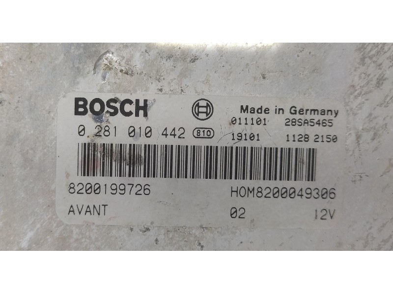 Recambio de centralita motor uce para renault megane i fase 2 berlina (ba0) 1.9 dci fairway referencia OEM IAM 8200199726 69557  Recambio de centralita motor uce para renault megane i fase 2 berlina (ba0) 1.9 dci fairway referencia OEM IAM 8200199726 69557