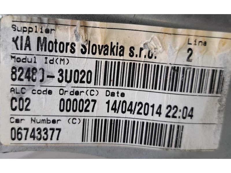 Recambio de elevalunas delantero derecho para kia sportage concept 4x2 referencia OEM IAM 824803U020 76496 R
