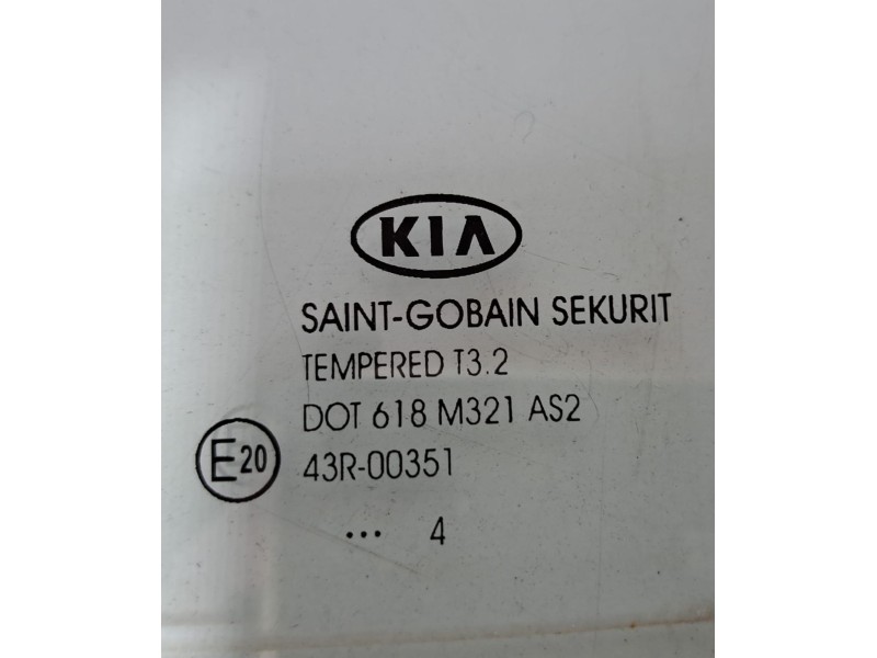 Recambio de luna custodia trasera izquierda para kia sportage concept 4x2 referencia OEM IAM D4FD 76618 R