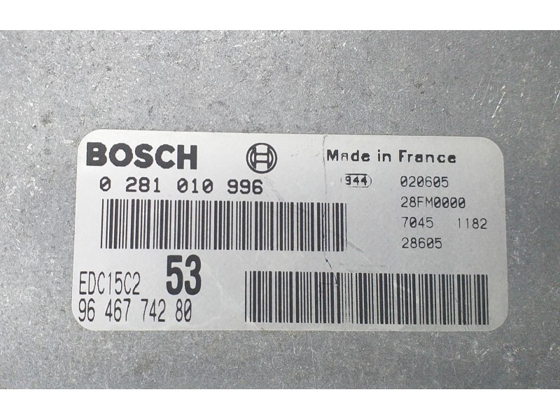Recambio de centralita motor uce para citroën xsara picasso 2.0 hdi sx plus referencia OEM IAM 9646774280 69792 R