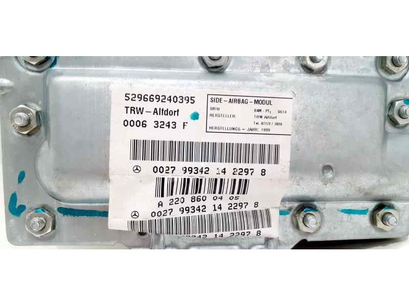 Recambio de airbag lateral delantero derecho para mercedes-benz clase s (w220) berlina 320 (220.065) referencia OEM IAM 00063243