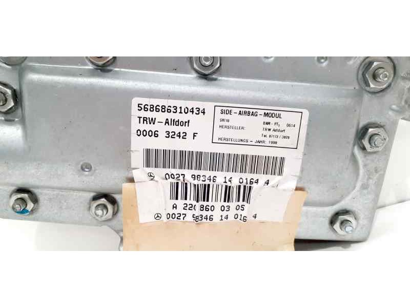 Recambio de airbag lateral delantero izquierdo para mercedes-benz clase s (w220) berlina 320 (220.065) referencia OEM IAM 000632