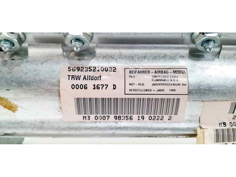 Recambio de airbag delantero derecho para mercedes-benz clase s (w220) berlina 320 (220.065) referencia OEM IAM 2208600105 42598