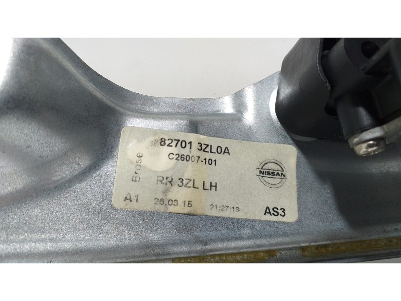 Recambio de elevalunas trasero izquierdo para nissan pulsar (c13) acenta referencia OEM IAM 827013ZL0A 67076 