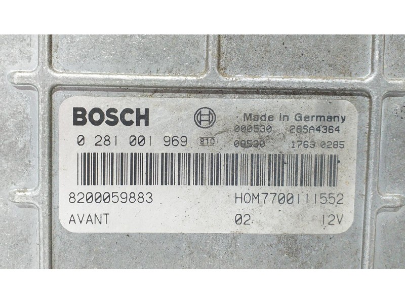 Recambio de centralita motor uce para renault megane i coupe fase 2 (da..) 1.9 dti rsi referencia OEM IAM 7700111552 69878 R